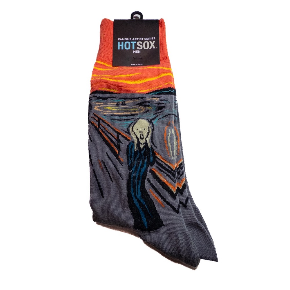 HOTSOX Famous Artist Series Edvard Munch “The Scream” -NWT
